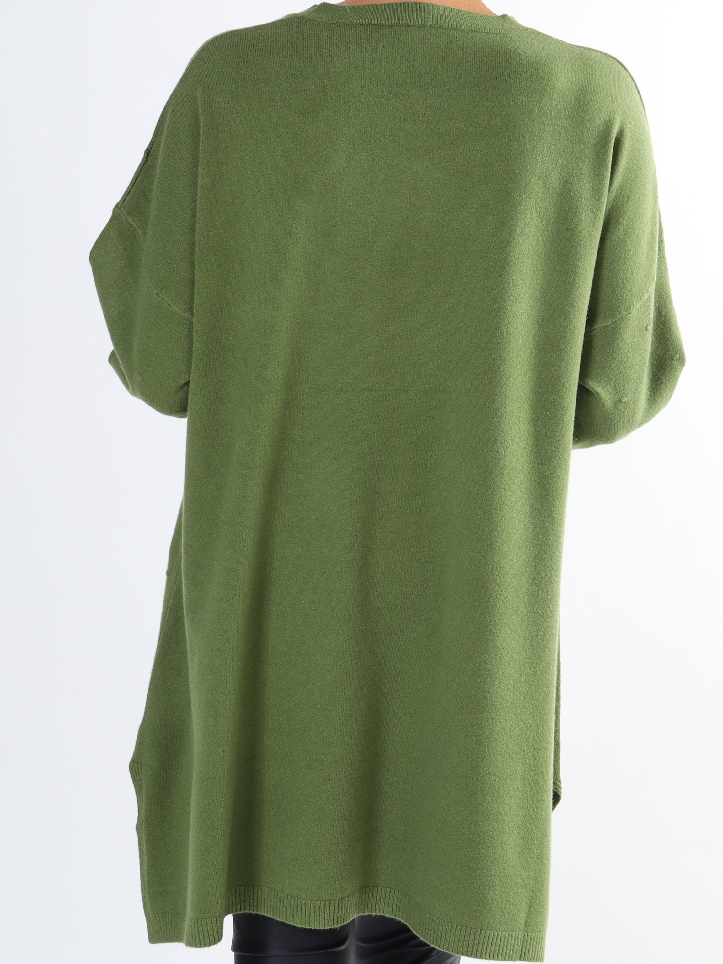 Zina - Plus size tröja med prickiga detaljer i tyget